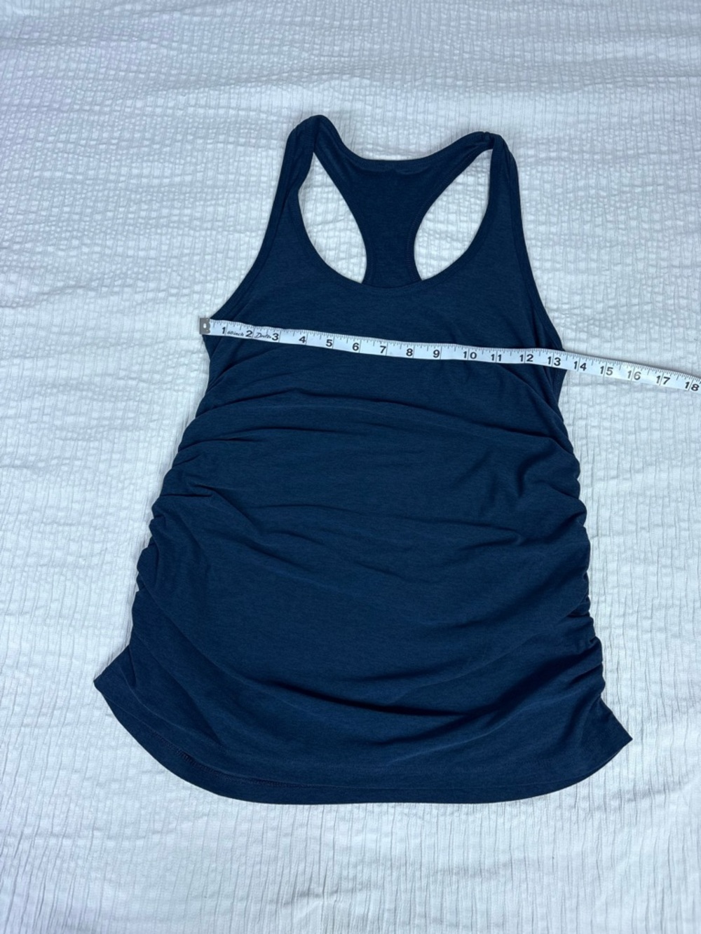 Beyond Yoga Navy Racerback Ruched Tank - Picture 4 of 7